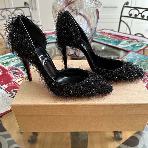 Christian Louboutin Iriza 100 Yeti Lurex pumps size 38 - Picture 4 of 4